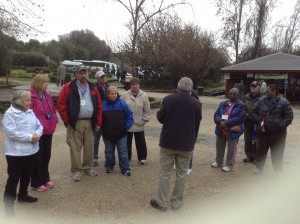 Group listening to Malcolm's lecture at Banias or Caesarea Philippi...