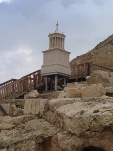Model of what Herod's tomb may have looked like up on Herodium...