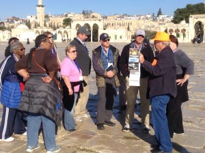 Malcolm giving a short lecture up on Temple Mount...