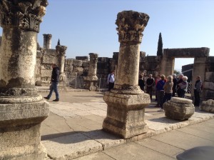 Inside the Synagoge at Capernaum...
